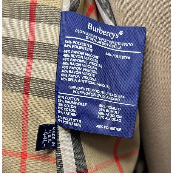 Vintage Burberry Men’s Trench Coat Size 44L - Picture 8 of 15